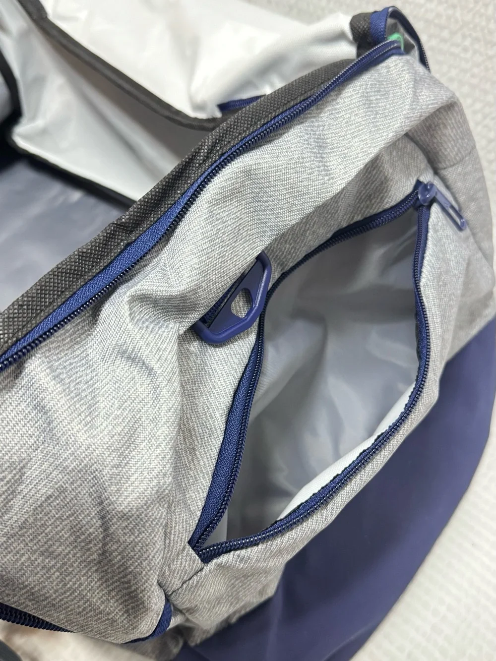 Adidas defender 5 medium navy Blue duffel bag navy blue gray